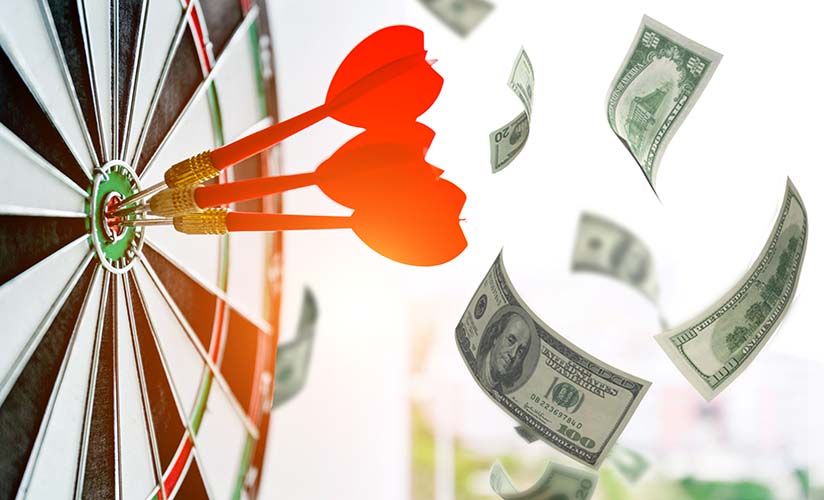 Visualizzazione del ROI con un target in primo piano