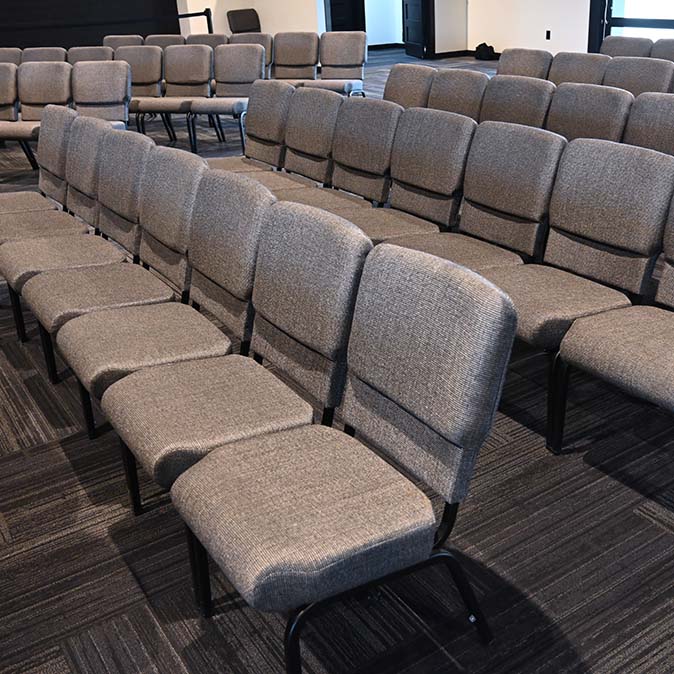 Close up of the Impressions in rows at Grace Life Church