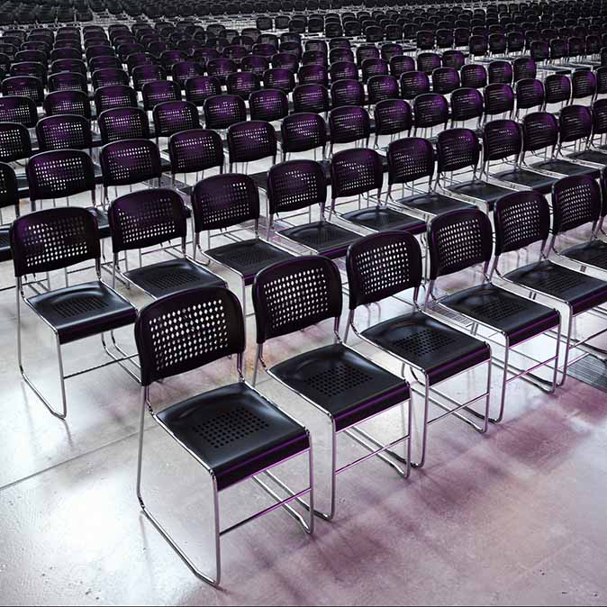 HD Core chairs in a public assembly space