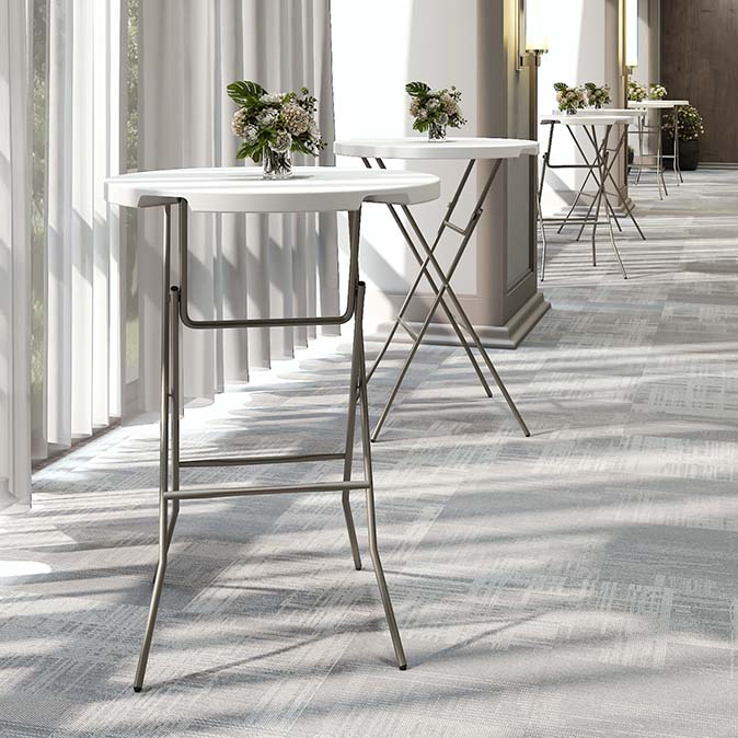 A line of Brisa cocktail tables
