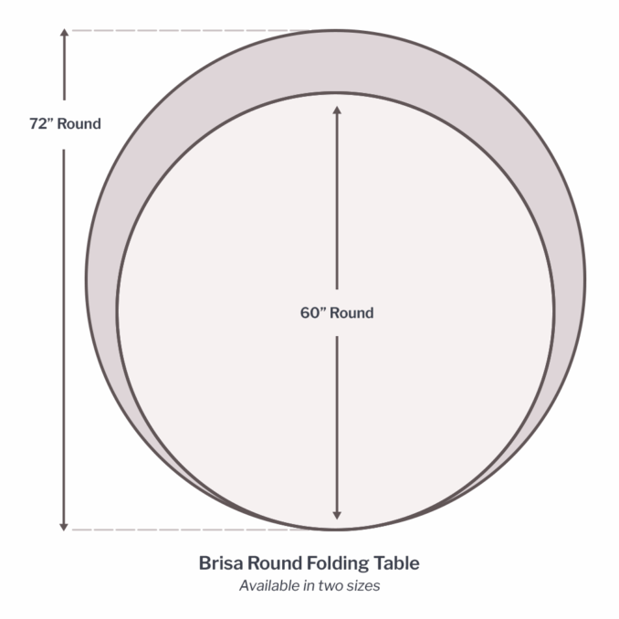 Brisa round table size guide