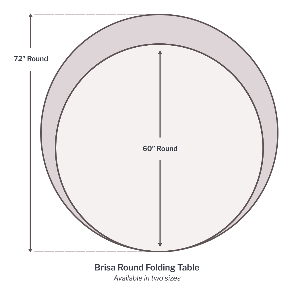 Guide des tailles de la table ronde Brisa