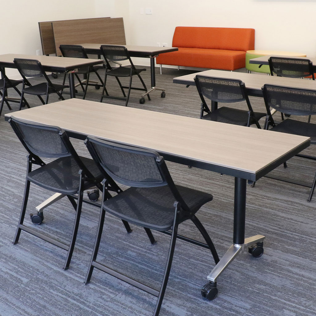 MeshOne chairs in a classroom setting